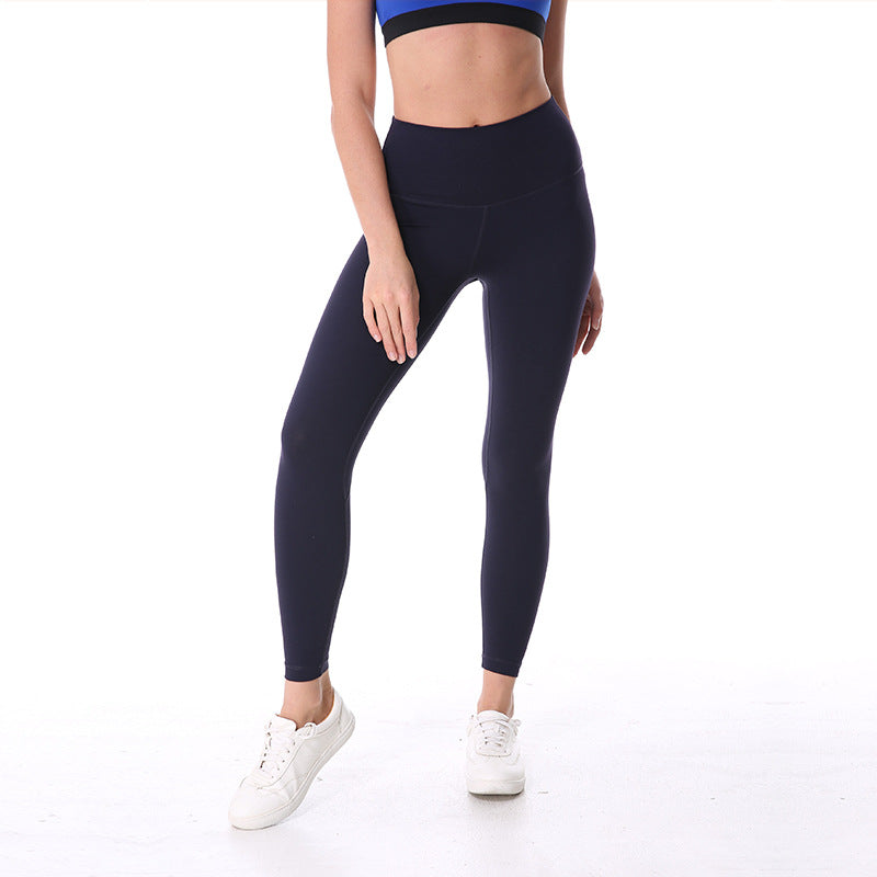 Colorvalue Squatproof Hip Up Yoga Fitness Leggings Women V-shape Solid Sport Gym Tights Top Quality Nylon Workout Pants XS-XL